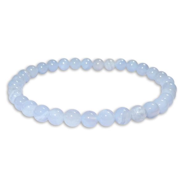 Chalcedon Kugel Armband gebändert 6 mm 19 cm Edelsteinarmband