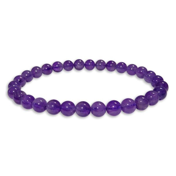 Amethyst Kugel Armband lila hell 6 mm 19 cm Edelsteinarmband Schmuck