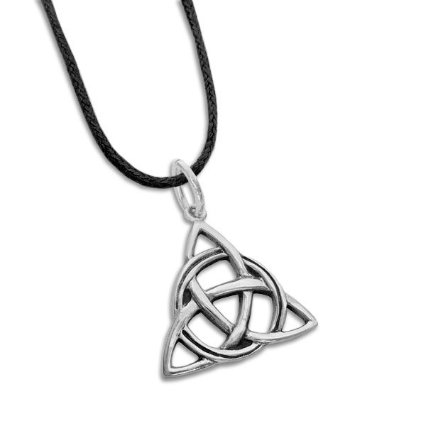 Triquetra Kette mit keltischem Knoten Anhänger 925 Silber